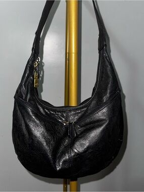 Great American Leatherworks Embossed Hobo Shoulder Bag